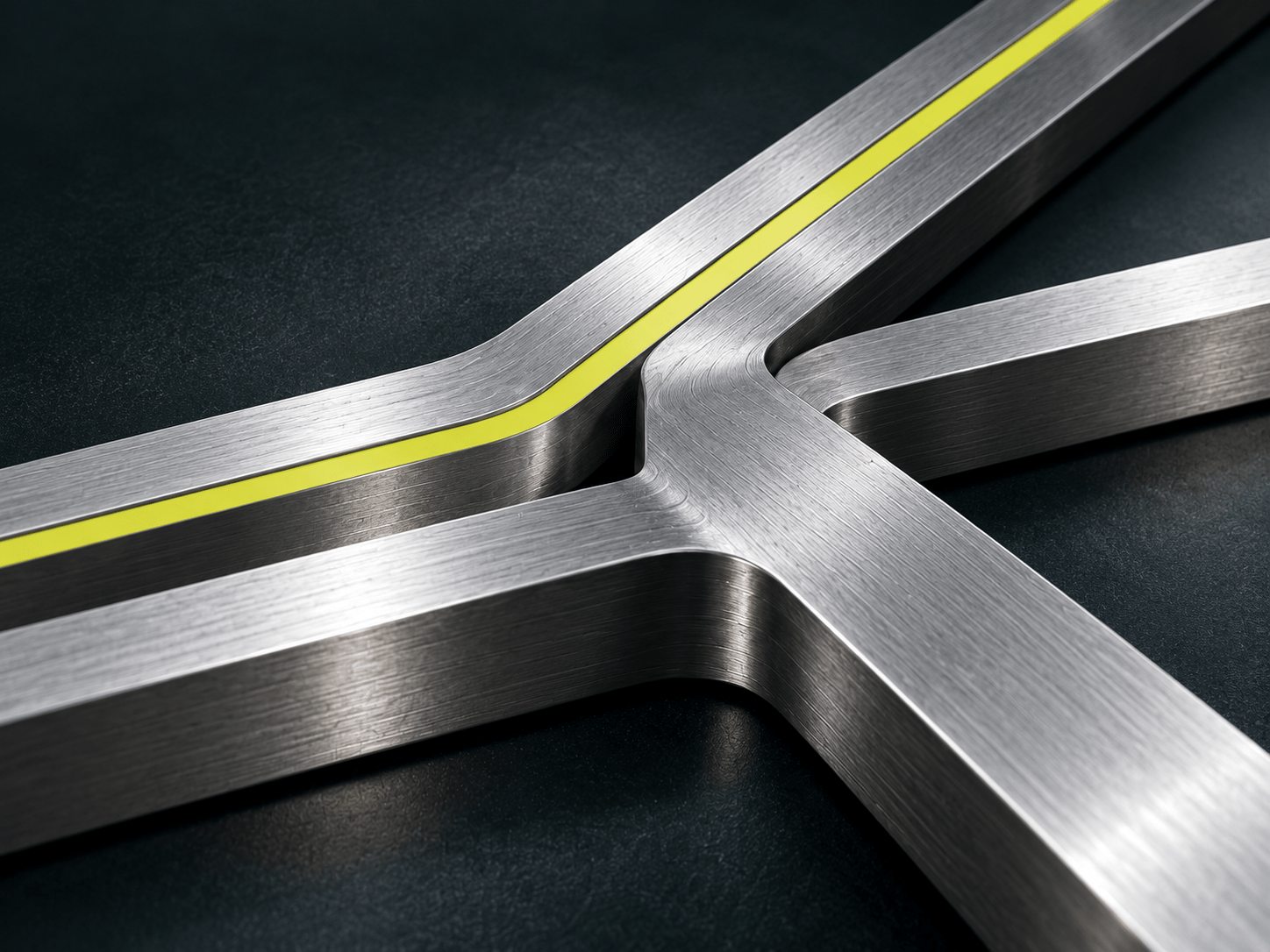 A machined aluminum junction with a continuous sulfur path